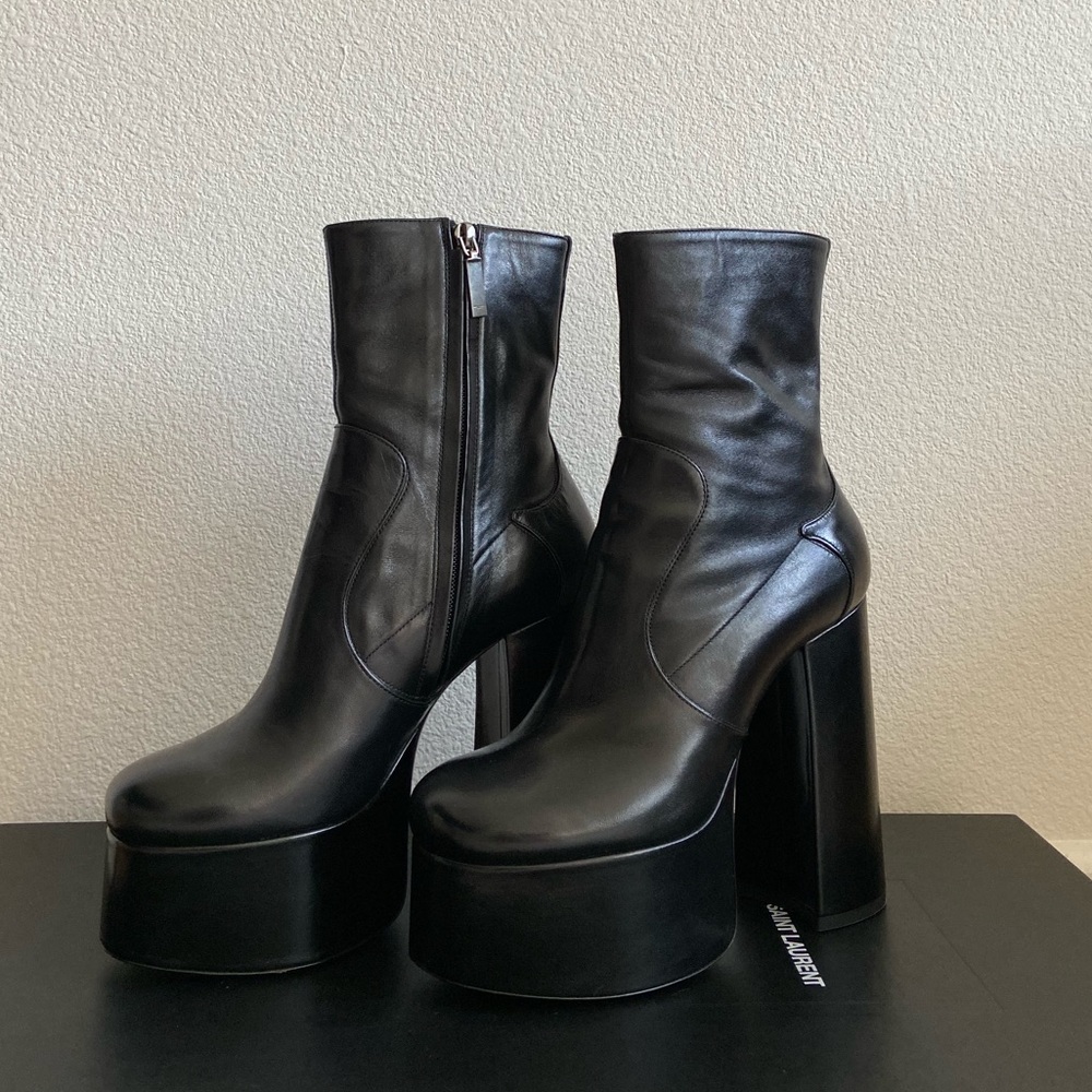 Saint Laurent Billy Kangaroo Leather Boots US9